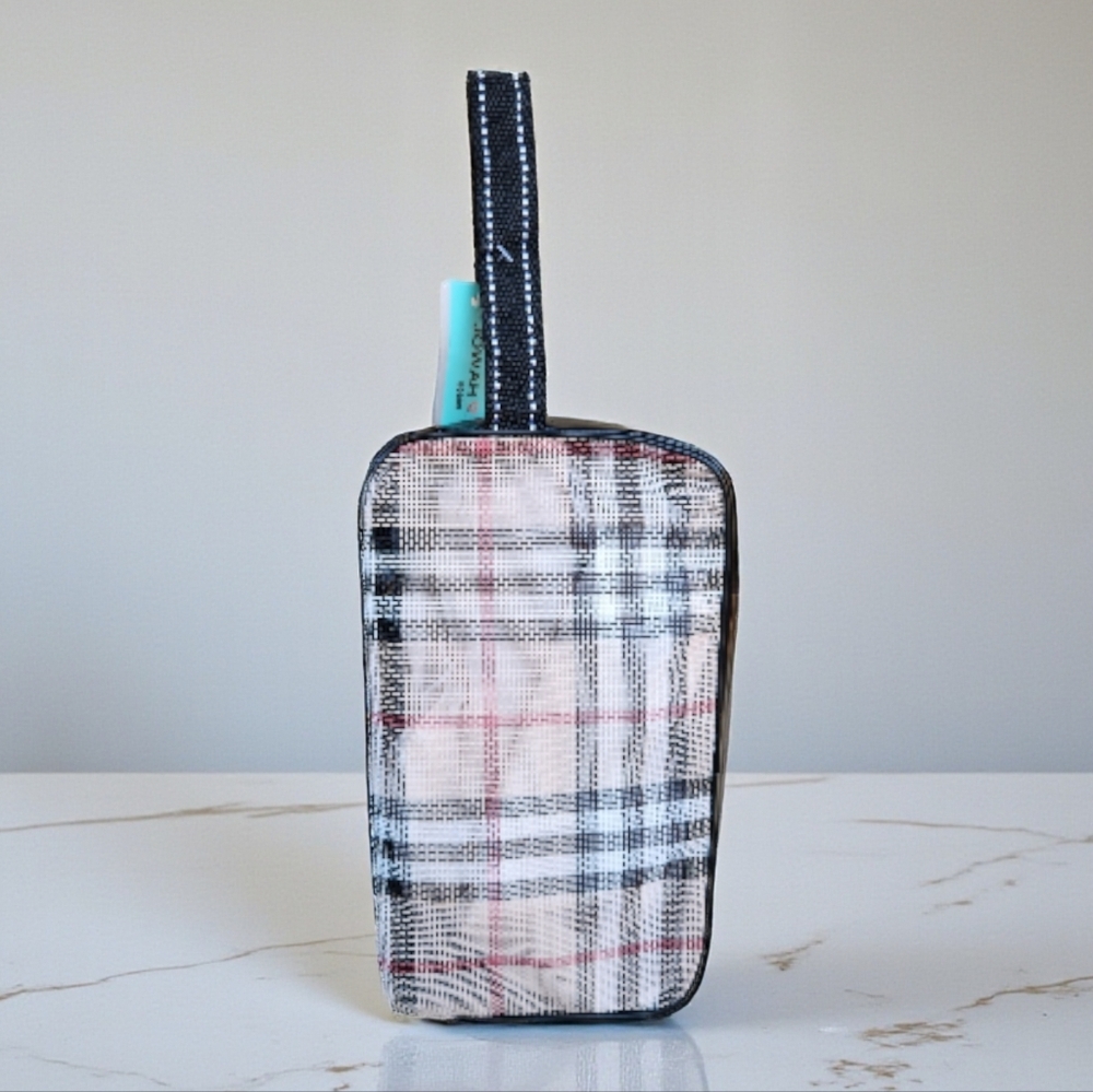 Plaid Cosmetic/Travel Bag